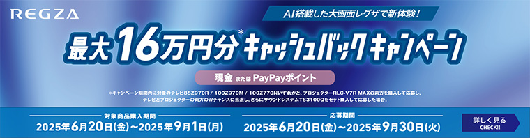 最大16万円分キャッシュバックキャンペーン
